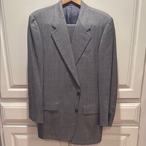 Gray Wool Notched Lapel Suit